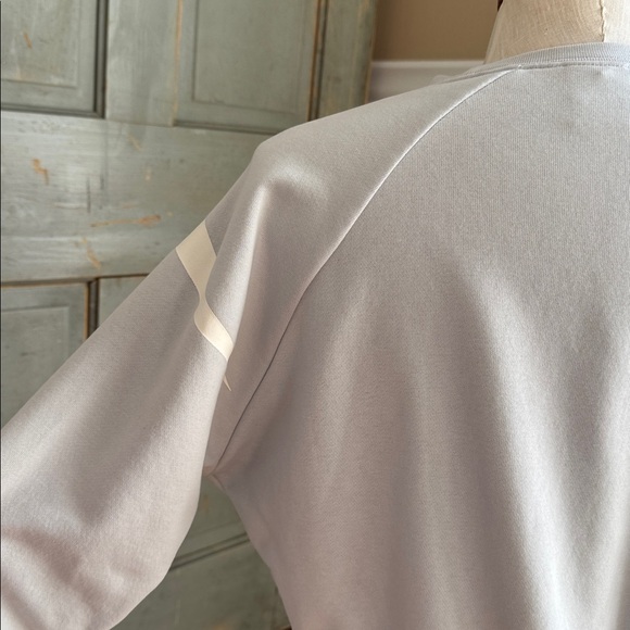 NIKE Sweatshirt Womens Size XS Blue Dri Fit Cropped Sleeve Y2K 90s White Swoosh - Picture 5 of 12